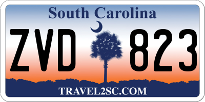 SC license plate ZVD823