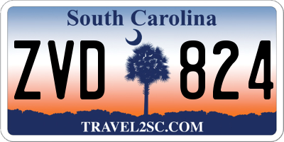 SC license plate ZVD824