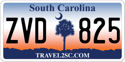 SC license plate ZVD825