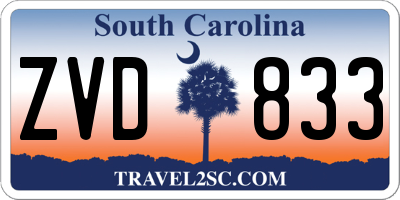 SC license plate ZVD833