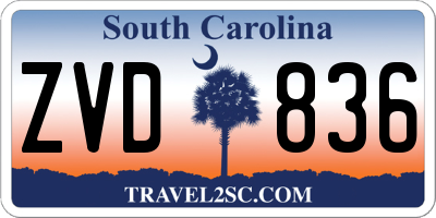 SC license plate ZVD836