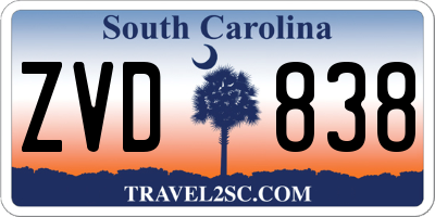 SC license plate ZVD838