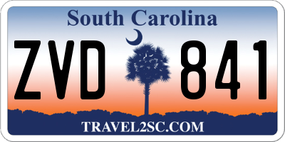 SC license plate ZVD841
