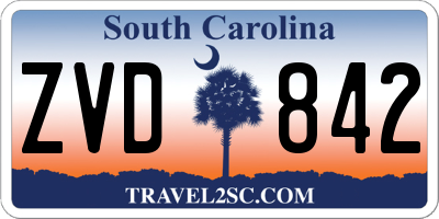 SC license plate ZVD842