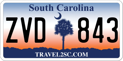 SC license plate ZVD843