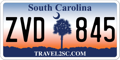 SC license plate ZVD845