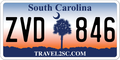 SC license plate ZVD846