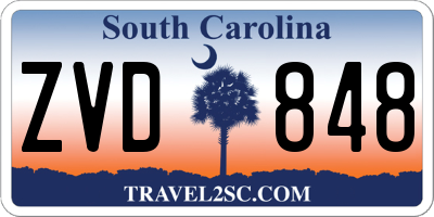 SC license plate ZVD848
