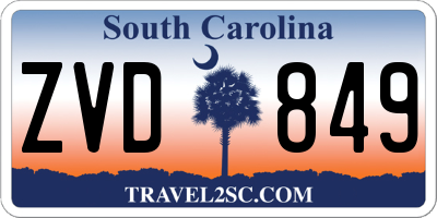SC license plate ZVD849