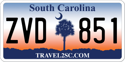 SC license plate ZVD851
