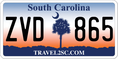 SC license plate ZVD865