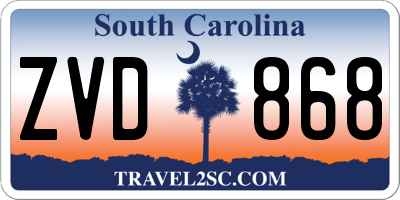 SC license plate ZVD868