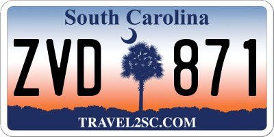 SC license plate ZVD871