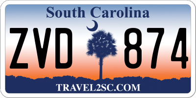 SC license plate ZVD874