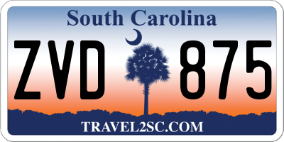SC license plate ZVD875