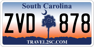 SC license plate ZVD878