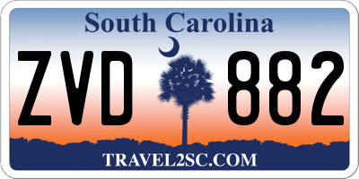 SC license plate ZVD882
