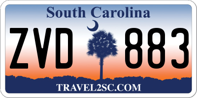 SC license plate ZVD883