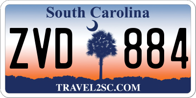 SC license plate ZVD884