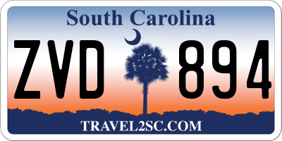 SC license plate ZVD894