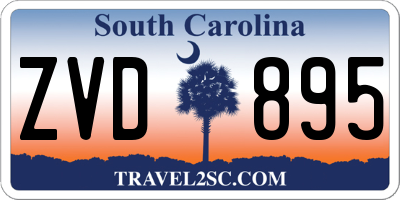 SC license plate ZVD895