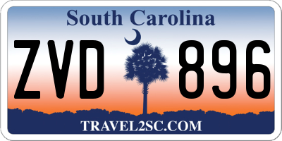 SC license plate ZVD896