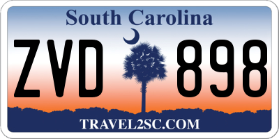SC license plate ZVD898