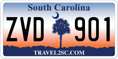SC license plate ZVD901