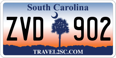 SC license plate ZVD902