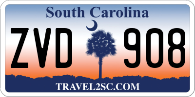 SC license plate ZVD908