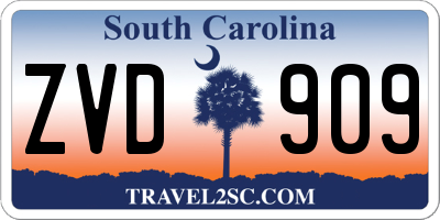 SC license plate ZVD909