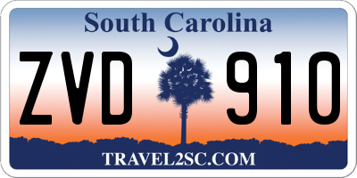 SC license plate ZVD910