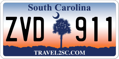 SC license plate ZVD911