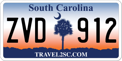 SC license plate ZVD912