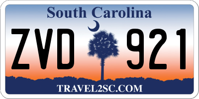 SC license plate ZVD921