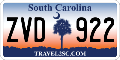 SC license plate ZVD922