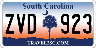 SC license plate ZVD923