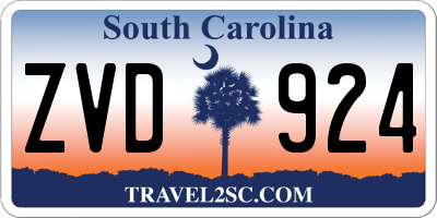SC license plate ZVD924