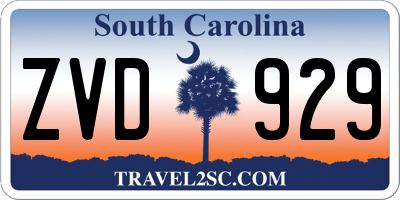 SC license plate ZVD929
