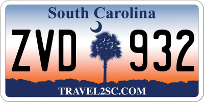 SC license plate ZVD932