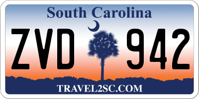 SC license plate ZVD942