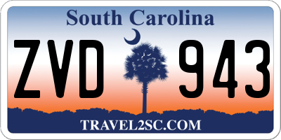 SC license plate ZVD943