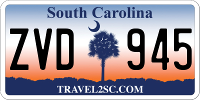 SC license plate ZVD945