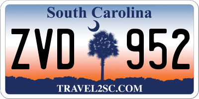 SC license plate ZVD952