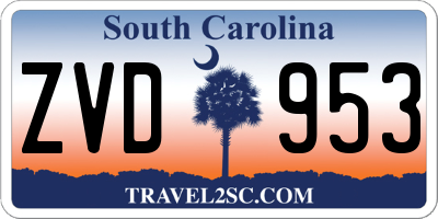 SC license plate ZVD953