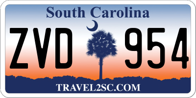 SC license plate ZVD954