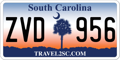 SC license plate ZVD956