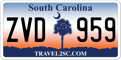 SC license plate ZVD959