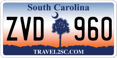 SC license plate ZVD960