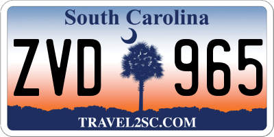 SC license plate ZVD965